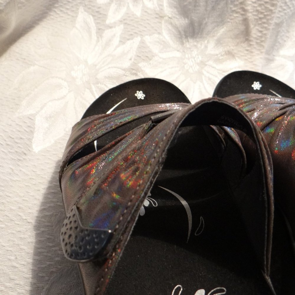 Abeo Darci Brown Sparkle Sandals Size 8N - Picture 4 of 7